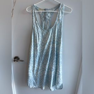 Denim-esque racer backed leopard print dress (Anthropologie)